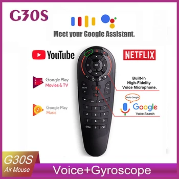 G30 S 33-tlačidlo ič vzdelávania diaľkové ovládanie 2.4 g vzduchu myš bezdrôtová hlas vzduchu myši gyro senzor inteligentné diaľkové ovládanie pre hru