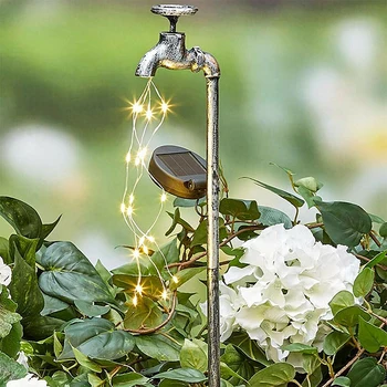 Vonkajšie Slnečné Svetlo Hviezdy S Držiakom Záhrada Umenia Ľahké Zavlažovanie Môže Svetlá Slnečnej Vodopád Svetlá LED Lampa Dvore Romantická Výzdoba