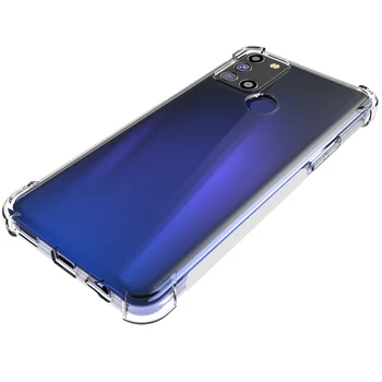 Crystal Clear Zosilnené Rohy TPU Šok Absorpcie a Anti-Scratch Kryt puzdro pre HTC Desire 20 Plus