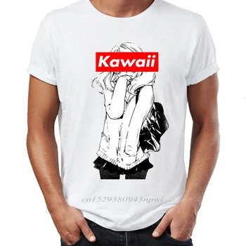 Pánske Tričko Kawaii Anime Waifu Otaku Zábavné Úžasné umeleckej tvorivosti Vytlačené Mens Tshirt Hip Hop Streetwear Nový Príchod Mužské Oblečenie