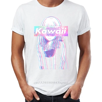 Pánske Tričko Kawaii Anime Waifu Otaku Zábavné Úžasné umeleckej tvorivosti Vytlačené Mens Tshirt Hip Hop Streetwear Nový Príchod Mužské Oblečenie