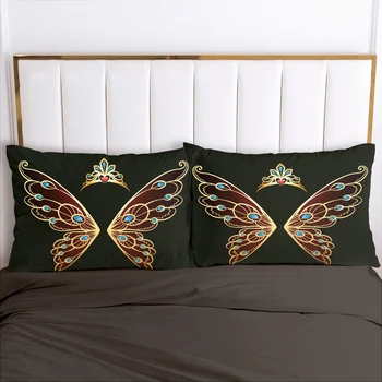 1pc Motýľ Vankúš Vankúš Obliečky na Vankúš Pillowcovers dekoratívne pre domáce HD 3D Tlač biela