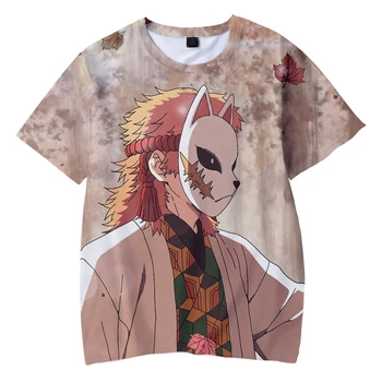 Anime Démon Vrah: Kimetsu č Yaiba 3D t-shirt deti v lete v pohode t shirt chlapcov/dievčatá hip hop vysokej kvality confortable tees