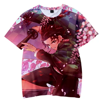 Anime Démon Vrah: Kimetsu č Yaiba 3D t-shirt deti v lete v pohode t shirt chlapcov/dievčatá hip hop vysokej kvality confortable tees