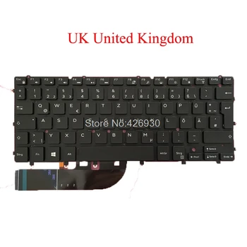 Notebook UK Klávesnica Pre DELL XPS 13 9343 9350 9360 Pre Inspiron 7547 7548 Spojené Kráľovstvo 07DTJ4 7DTJ4 čierna s podsvietený nové