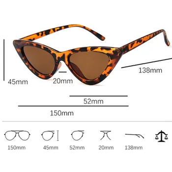 2021 módne slnečné okuliare žena Dizajnér značky vintage retro trojuholníkové mačka okuliare oculos De Sol Transparentné tichom uv400
