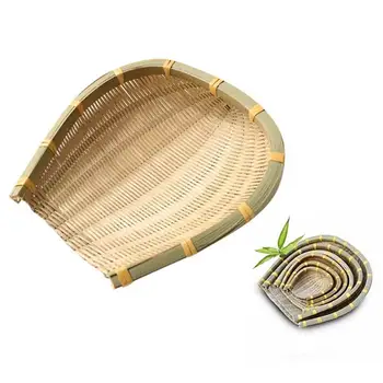 Dom bambusu tkanie kôš Otvoriť bambusu sito handwoven sušenie bambusu košík ovocia a zeleniny, uskladnenie nováčik