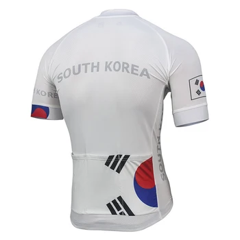 Kórea 2020 Mužov Nové Biele Letné Vonkajšie Cyklistika Dres Nastaviť Bicykel Mountain Road Race Topy Cyklistické Nastaviť Priedušná 9d Gél