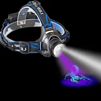 Prenosné Dual Led Zoom Biely + UV Svetlo Svetlomet Batérie Powered Blacklight