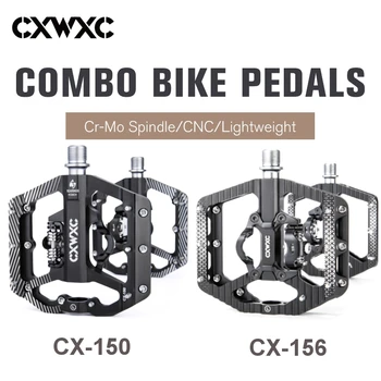 CXWXC Dvojakú Funkciu Cestnej Bmx MTB Pedále Platformy Byt / Nášľapné SPD Kopačky 3 Utesnené Ložiská Pre Bike Príslušenstvo