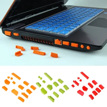 13pcs/nastaviť Farebné Silikónové Notebooku Proti Prachu Plug Kryt Univerzálna Zátka prachotesný