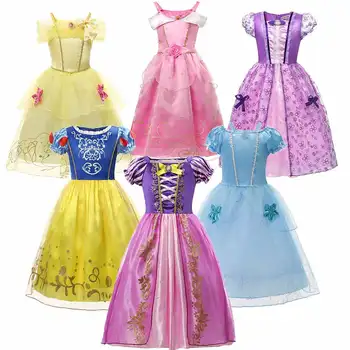 Halloween Princezná Šaty pre Dievčatá Karneval Snow White Šípková Ruženka Belle Kostým Dieťa Strany Oblečenie Fantázie Cosplay Oblečenie