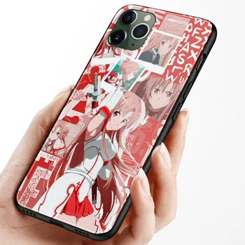 Sword Art Online Yuuki Asuna kryt PRE iPhone SE 6 7 8 x xr xs 11 pro max Samsung galaxy note 10 20 plus sklo telefón prípade shell