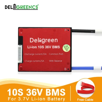 Deligreen 10S 36V 20A 30A 50A 40A 60A PCM/PCB/BMS pre 3,7 V li batéria 18650 Lithion LiNCM Li-Polymer Skúter