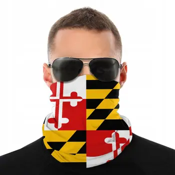 Maryland Vlajka Amerike USA, Šatky na Krk Tvár Masku Unisex Móda Trubice Maska Kukla Bandanas Ochranné pokrývky hlavy Cyklistika, Camping