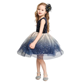 Šaty pre dievča, 5 rokov Sequined Čipky Tutu Elegantné Dievčatá Šaty Na spoločenské A Svadobné Princezná Šaty Star Šaty ZL
