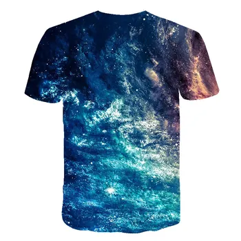 2020 Lete Fialová Galaxy t shirt Mužov Priestor 3d Tlač T-Shirt Vesmíru Krátky Rukáv Tlač Tshirts Zábavné Bežné Topy O-Krku