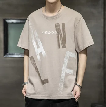 2021 jeseň nové kolo krku dlhým rukávom t-shirt muž Hong Kong štýl trend Model 60233