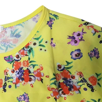 2021 Nové Letné Šaty Žien Vestidos Bežné Rovno Kvetinový Tlač Šaty Dámske Party Šaty