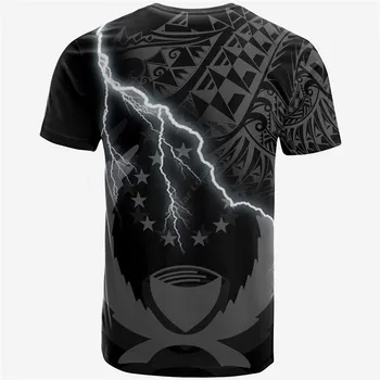 Pohnpei Štátu T-Shirt Pečať Pohnpei Štátu Polynézskej Vzory 3D Vytlačené t-shirt Harajuku, T košele Pre Mužov, Ženy Krátky Rukáv