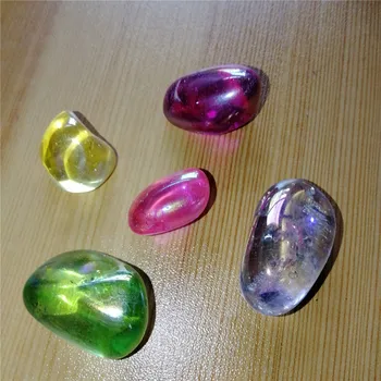 5 ks Rozhádzané jasné, crystal Kamene Prírodné Leštené Drahokam aura crystal pre Wicca, Reiki a Energie Krištáľovo Liečenie