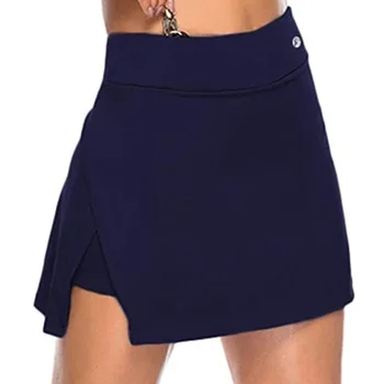 Ženy Lete Sexy Split Sukne Dámske Bežné Pevné Tlačidlo Sukne Bodycon Krátke Mini Sukne Nepravidelné A-line Obväz Sukne Clubwear