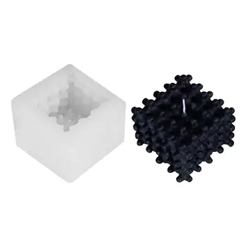 Silikónové Sviečka Formy 3D Cube (Malé Okrúhle Loptu Crystal Epoxidové Plesne DIY Plavidlá, Sviečka, Takže Nástroj Mydlo Formy Ručné Dekor Dodávky