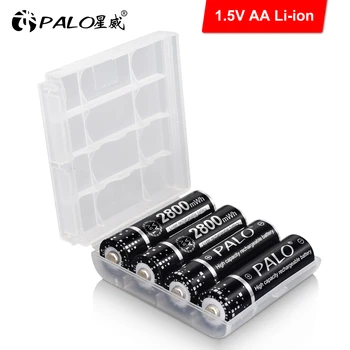 PALO 1,5 V Li-ion batérie typu AA Nabíjateľné Batérie Stabilné Napätie 1,5 v AA Batérie Zvonček baterka detektor kovov holiaci strojček holiace strojčeky