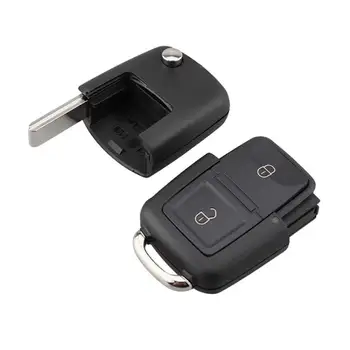 2 Tlačidlá Keyless uncut Flip, Auto Diaľkové príveskom, s ID48 Čip vhodné pre VW Chrobák Bora, Passat, Polo Transporter T5 2002-2010