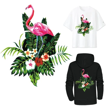 Flamingo Patch Železa-prevodom na Oblečenie Thermoadhesive Škvrny Kvet Nálepky Diy Patch Flex Taviteľné Prenos Prúžok Šaty