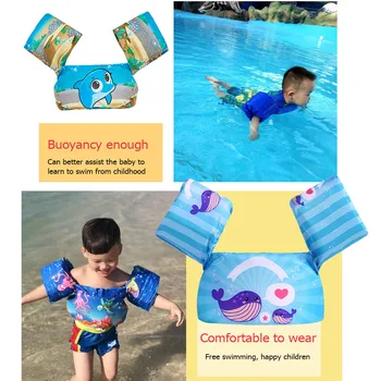 Deti Plávanie Rameno Rukáv Plávajúce Krúžok Bezpečný Život Bunda Plávacie Vesta Baby Plávanie Zariadenia Pásky Zahustiť Život Vesta