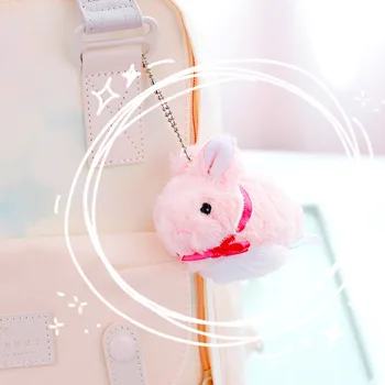 Mäkké cute bunny králik plyšové tlačidlo bábika 10 cm prívesok krásne pekná hračka Taška dekorácie kočíka prívesok deti darček k narodeninám