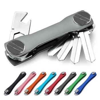Prenosné aplikácie Keychain Hliníkové Kľúčové Klip Kov Skladovanie DIY Kompaktný Držiak Keychain Organizátor Zložky Auto Peňaženky Príslušenstvo Domov Nástroje
