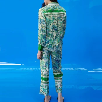 Za oblek ženy vyhovovali 2-dielny oblek nohavice vyhovovali 2021 nové módne tlač rovnou nôh žien vyhovuje bežné elegantné ulici mládeže vyhovuje