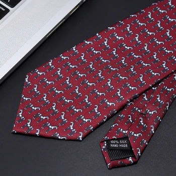2021 novej pánskej módy tlače kravatu Hand-made 8cm hodvábna kravata Paisley kvetinový geometrické Krku Kravatu na business strany svadobný dar