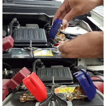 Jeden Pár Autobatérie Terminálu Konektora Upevnite Automobilových Batérií Hlavu Spp Kryt Auto Elektródy Pozitívne & Negatívne Klip Zásuvky