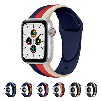 Tlač silikónové Popruh Pre Apple hodinky SE kapela 44 mm 40 mm iwatch série 6 SE 5 4 3 pásu náramok pre apple hodinky Remienok 38mm 42mm