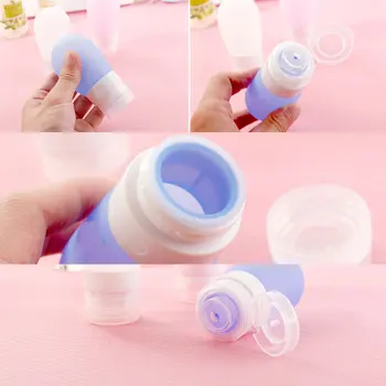 1Pc 38/60ml Portable Silicone Bottle Travel Packing Press For Lotion Shampoo Cosmetic Squeeze Container Soap Bottle Make up tool