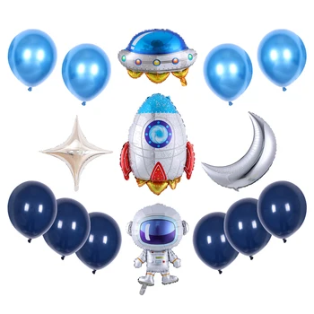 Vonkajší Priestor Astronaut Balóny Číslo Fólie UFO Balóny pre Chlapca Deti Vesmírnej Tému Narodeninovej Party Štúdia Party Dekorácie