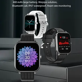 S5 Bluetooth Hovor Smart Hodinky Muži Ženy plne Dotykový Vodotesný IP67 Srdcového tepu, Krvného Tlaku Smartwatch 400mah Batérie