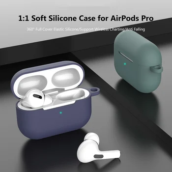 1:1 Mäkké Silikónové puzdro pre AirPods Pro puzdro Podporu Bezdrôtového Nabíjania pre Apple Vzduchu Struky Pro Shockproof ochranný Kryt