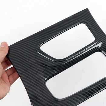 Carbon Fiber Interiéru Vozidla Tvarovanie Gear Box Panel Rám Dekorácie Kryt Výbava Nálepka Pre Dodge Nabíjačku-2020 Auto Styling