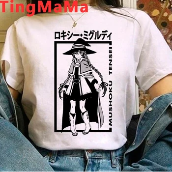 Horúce Japonské Anime Mushoku Tensei T Shirt Mužov Letné Topy Cartoon Unisex tričko Zábavné Harajuku Grafické Tees Kawaii Tričko Muž