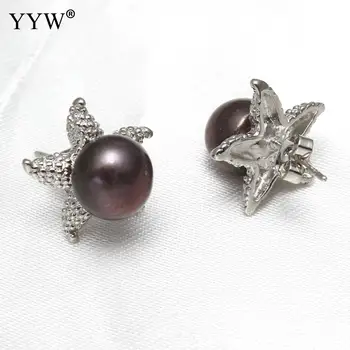 Stud náušnice ženy jednoduché módne svadobné šperky príslušenstvo sladkovodné pearl náušnice slávny náušnice banquet ženské dary