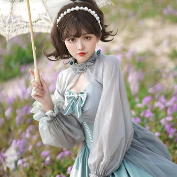 Japonský Klasické Lolita Šaty Plus Veľkosť Vintage Viktoriánskej Ženy Kawaii Princess Tea Party Roztomilá Víla Šaty Sladké Vestidos 2021