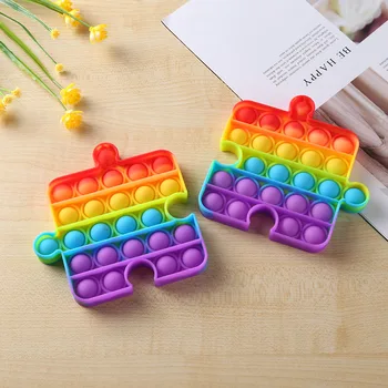 симпл димпл Rainbow Push Bublina Hračky Mäkké Zmyslové Hračka pre Autizmus Dieťa Anti-Stres Jednoduché Squeeze pre Dospelých