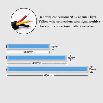 2X Najnovšie Štart-Scan LED Autá DRL Svetlá pre Denné svietenie Zase Signálne Pásy lampa