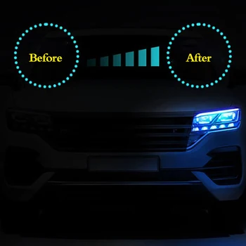 2X Najnovšie Štart-Scan LED Autá DRL Svetlá pre Denné svietenie Zase Signálne Pásy lampa