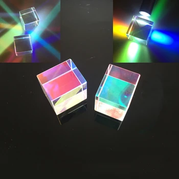 Hranoly Optické Sklo Cube Chybný Kríž Dichroickým Prism Zrkadlo Senzory Splitter Dekor Transparentné Modul Hračka Nástroje Výučby