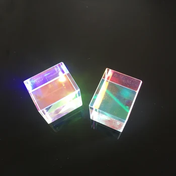 Hranoly Optické Sklo Cube Chybný Kríž Dichroickým Prism Zrkadlo Senzory Splitter Dekor Transparentné Modul Hračka Nástroje Výučby